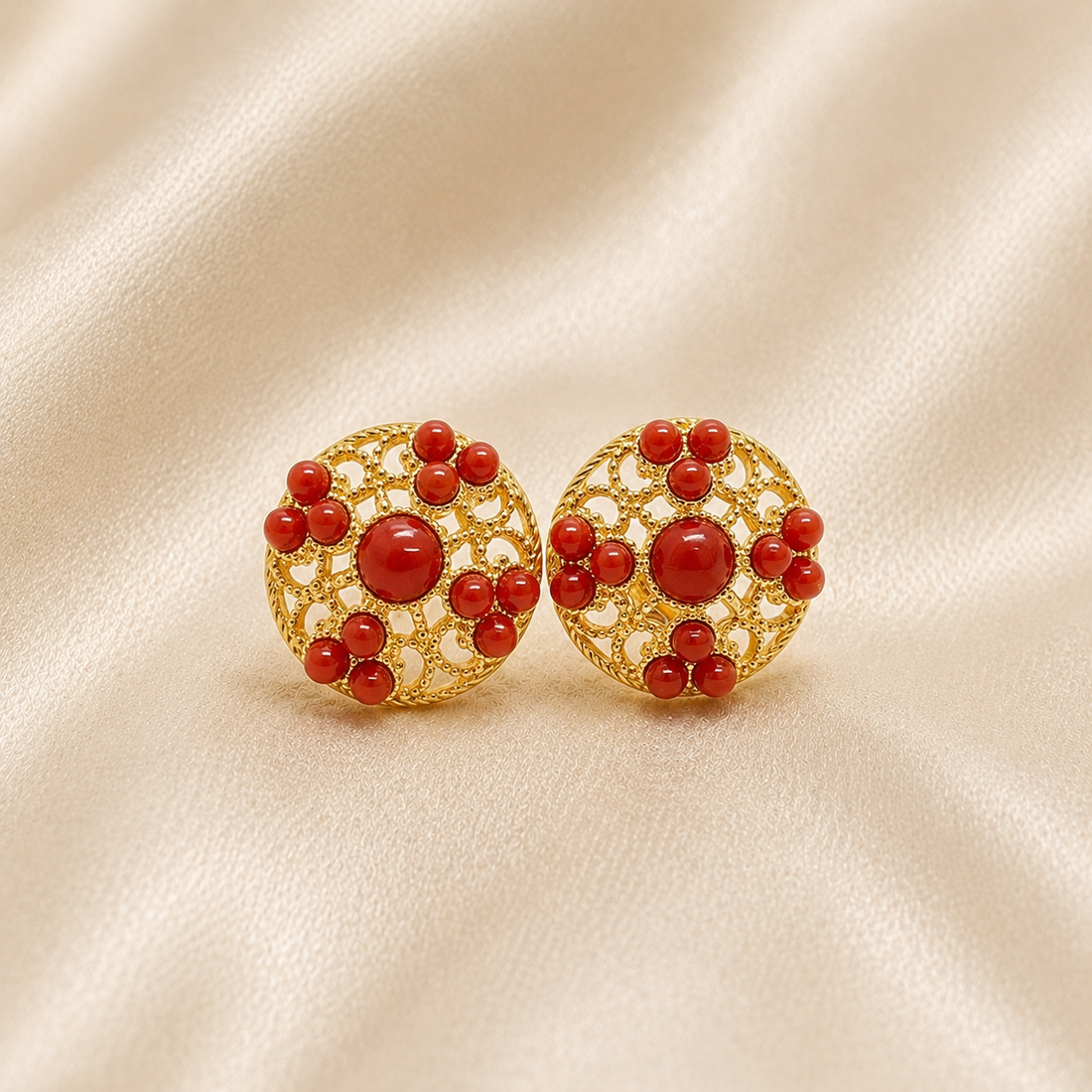 Orecchini Corallo Rosso Naturale e Argento 925 Donna – Disponibili in 2 Finiture