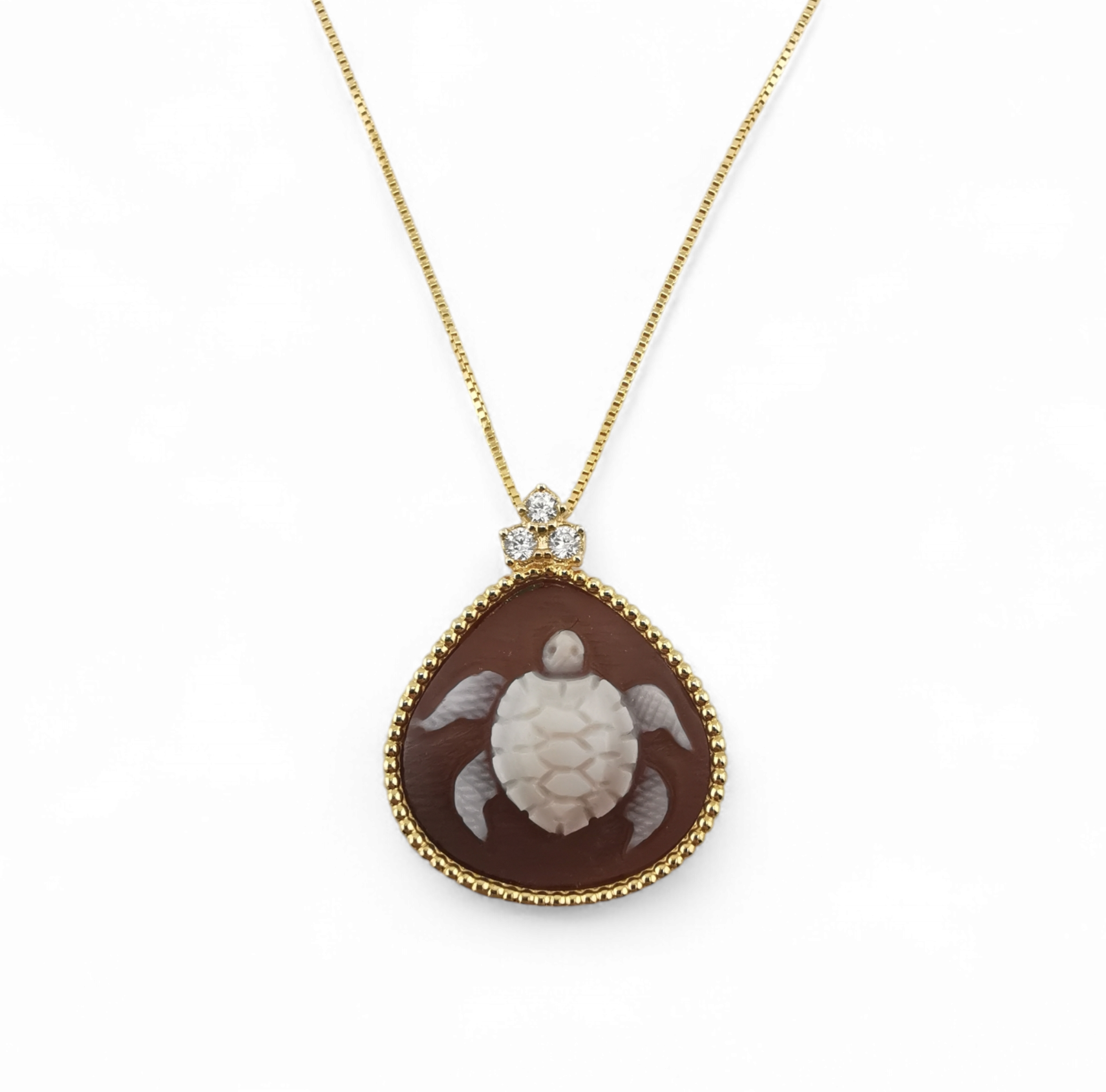 collana con ciondolo cammeo sardonico a forma di goccia in argento 925 varie figure